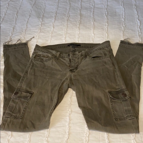 Army Green Jeans with Cargo Pockets - Picture 4 of 8